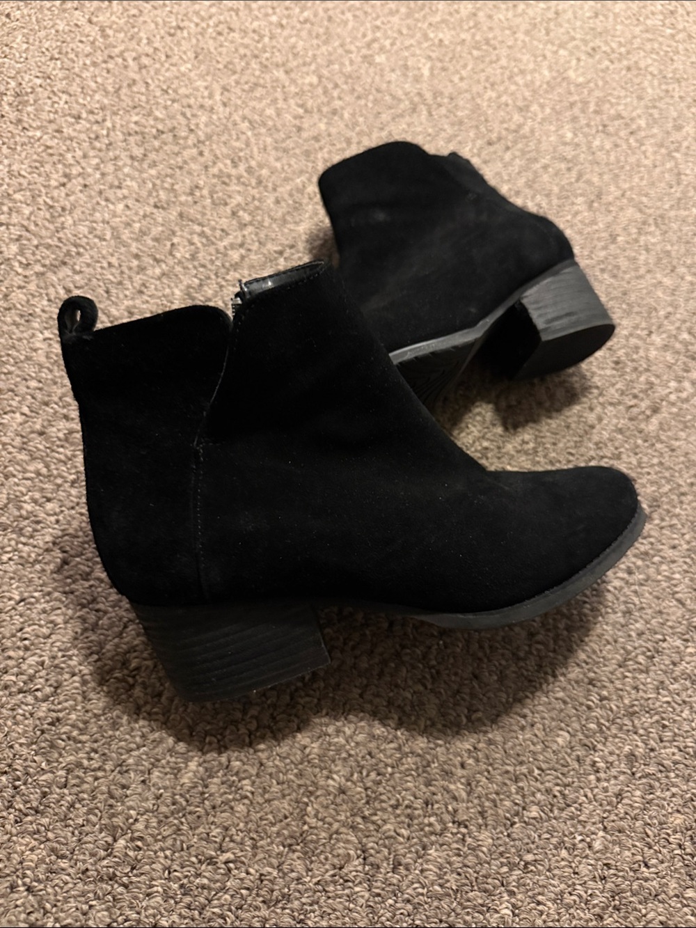 Blondo Women's Black Suede Ankle Booties - Classic Side-Zip Chelsea Style